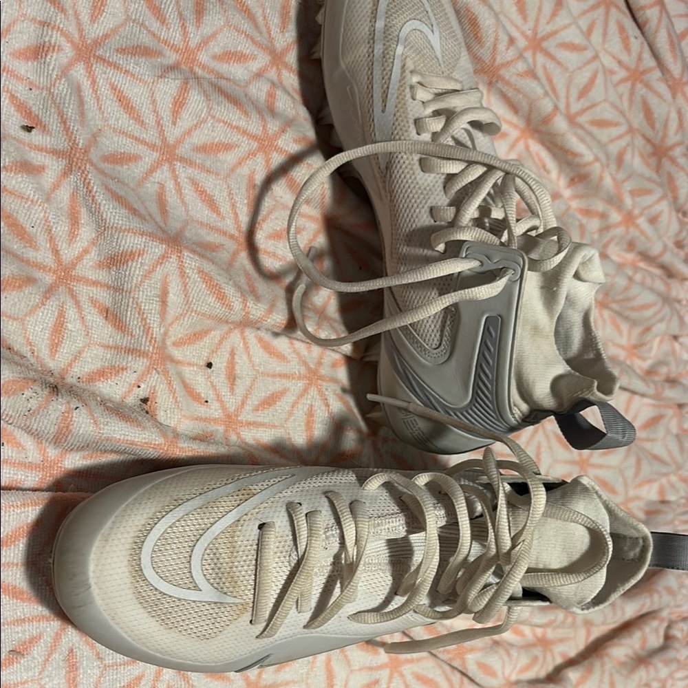 Lacrosse Nike Cleats - white -size 6.5 women's